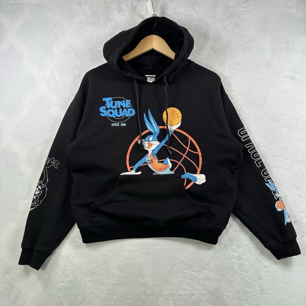 Space Jam Legacy Hoodie Freeze Looney Tunes Cartoon Long Sleeve Men's Medium